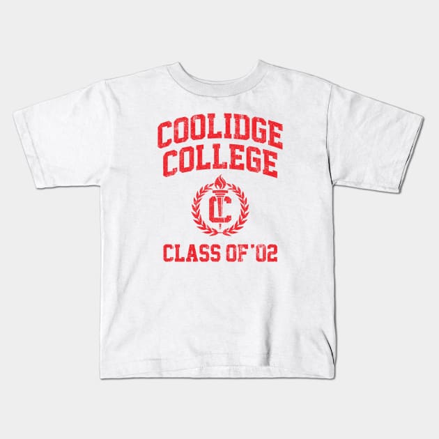 Coolidge College Class of 02 - Van Wilder (Variant) Kids T-Shirt by huckblade